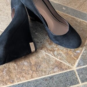 Tory Burch Black Suede Heels